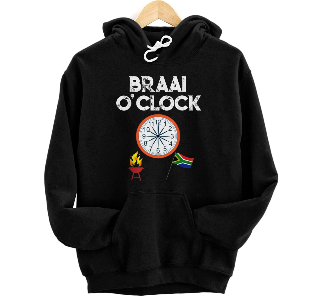 Personalized South African Braai O clock anytime bbq boerewors grill Pullover Hoodie