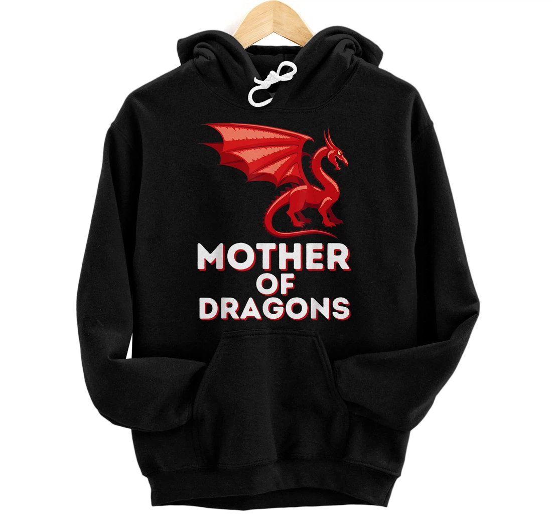 Personalized Mother Of Dragons - Funny Mother's Day Mom & Dragon Lover Pullover Hoodie