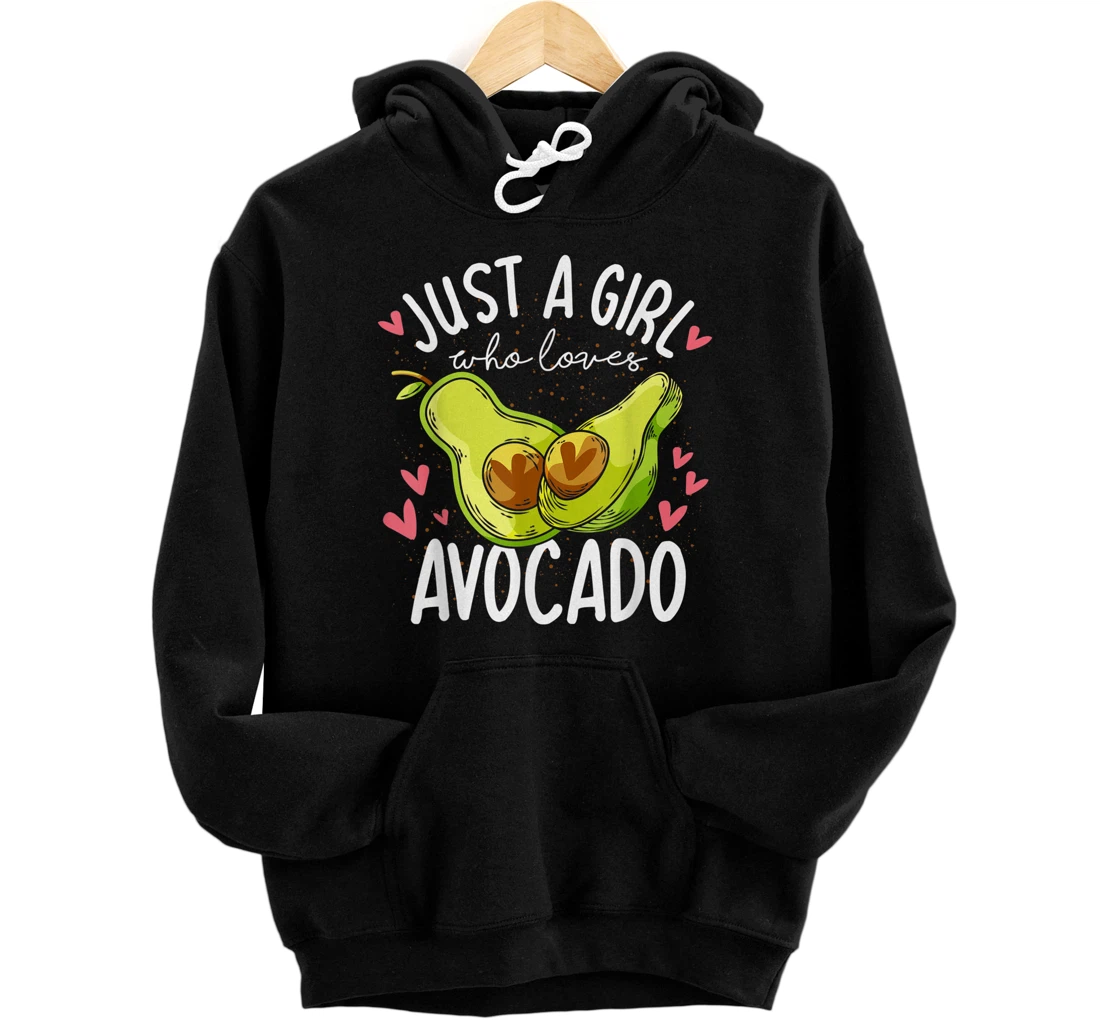 Personalized Just A Girl Who Loves Avocado Women Keto Diet Avocado Pullover Hoodie