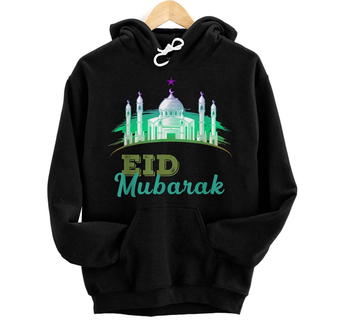 Personalized Eid Alfitr Mubarak Kareem, Happy Ramadan Mubarak Kareem 2021 Pullover Hoodie