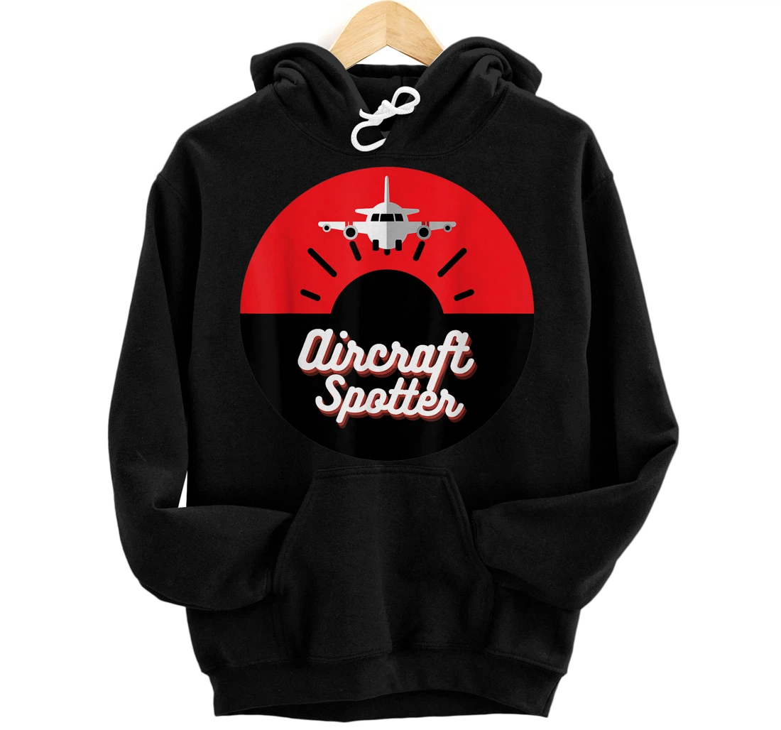 Personalized Aircraft Spotter - Red and Black Pullover Hoodie
