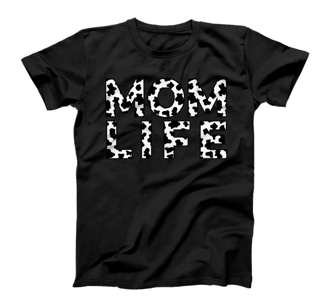 Personalized Cow Print Farm Life Mom Life Mama Mothers Day Mother's Day Premium T-Shirt, Women T-Shirt
