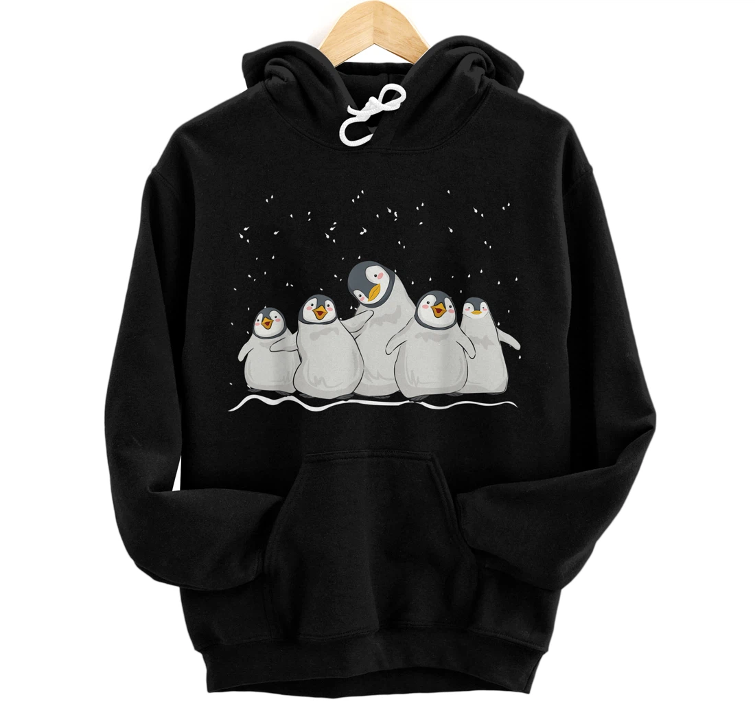 Personalized Penguin Pullover Hoodie for Family Men Women Kids