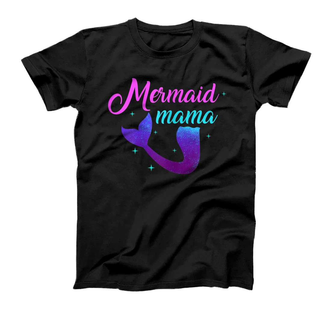 Personalized Womens Mermaid Mama Funny Siren Mom-my Mother Sea Ocean Lover T-Shirt, Women T-Shirt