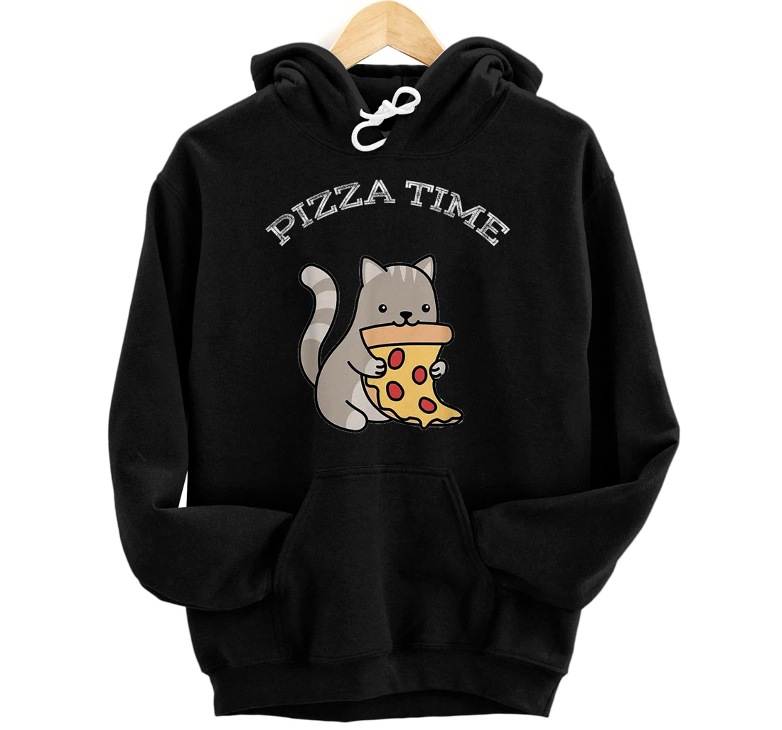 Personalized Pizza Cat Pullover Hoodie