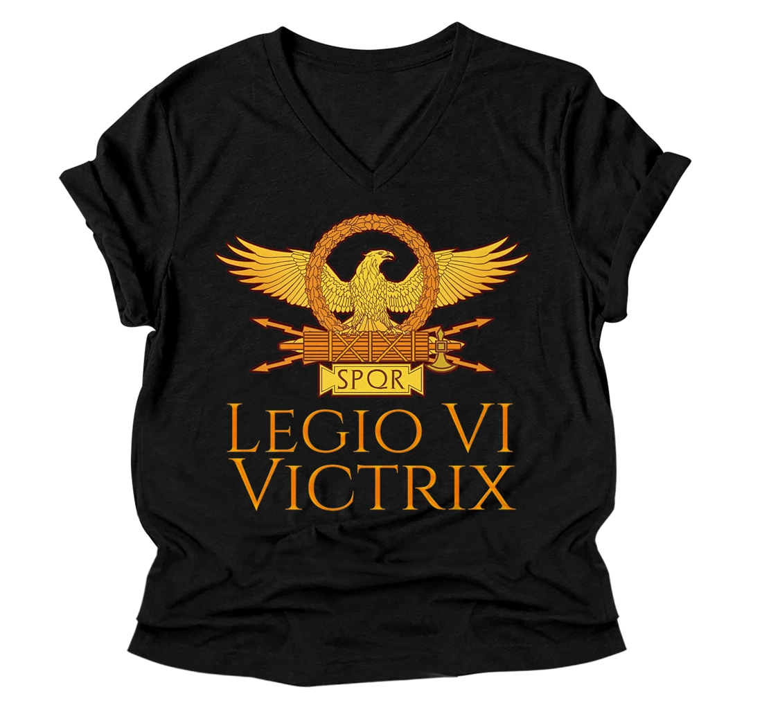 Personalized Legio VI Victrix - Ancient Roman Imperial Legion - SPQR Premium V-Neck T-Shirt