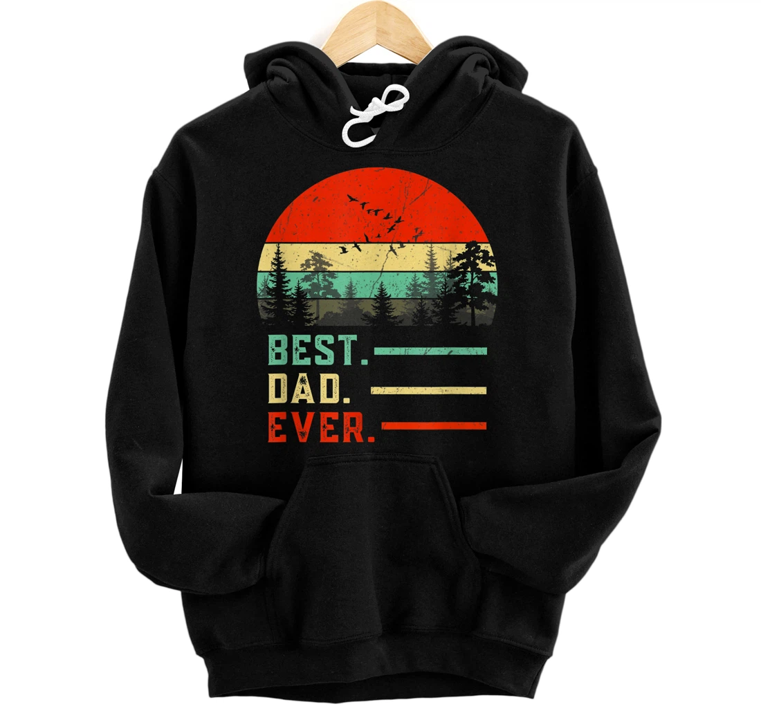 Personalized Best Dad Ever Papa Vintage Papa Fathers Day Pullover Hoodie