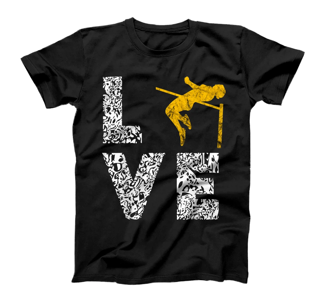 Personalized High Jumping Love High Jumper Athlete High Jump Bar Sport T-Shirt, Kid T-Shirt and Women T-Shirt
