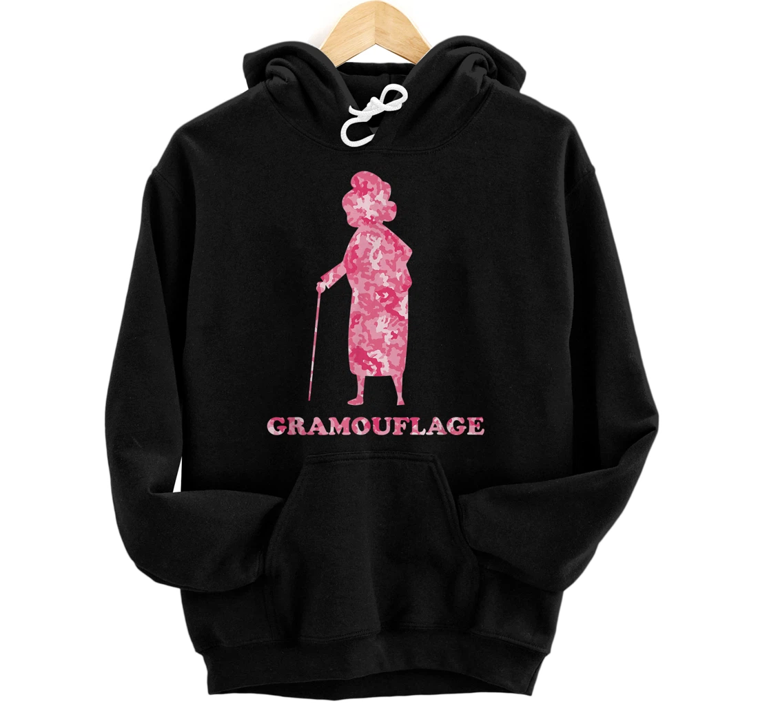 Personalized Gramouflage: Veteran Granny Army Camouflage Costume Disguise Pullover Hoodie