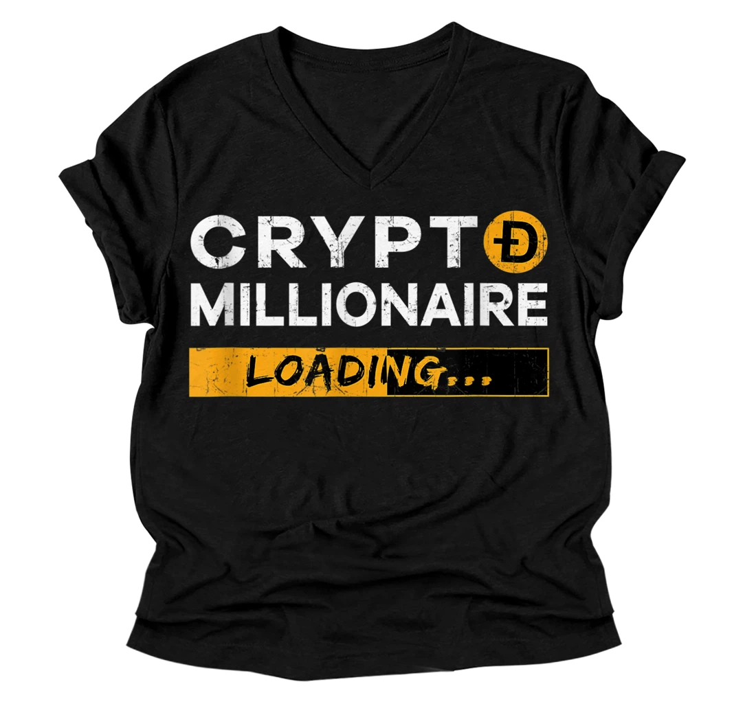 Personalized Mens Dogecoin Crypto Doge. The new Bitcoin V-Neck T-Shirt