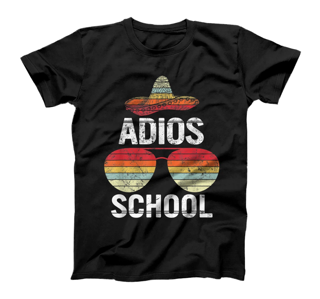 Personalized Hoppy Lasts Day Of School Adios School Vintage Sunglasses T-Shirt, Women T-Shirt