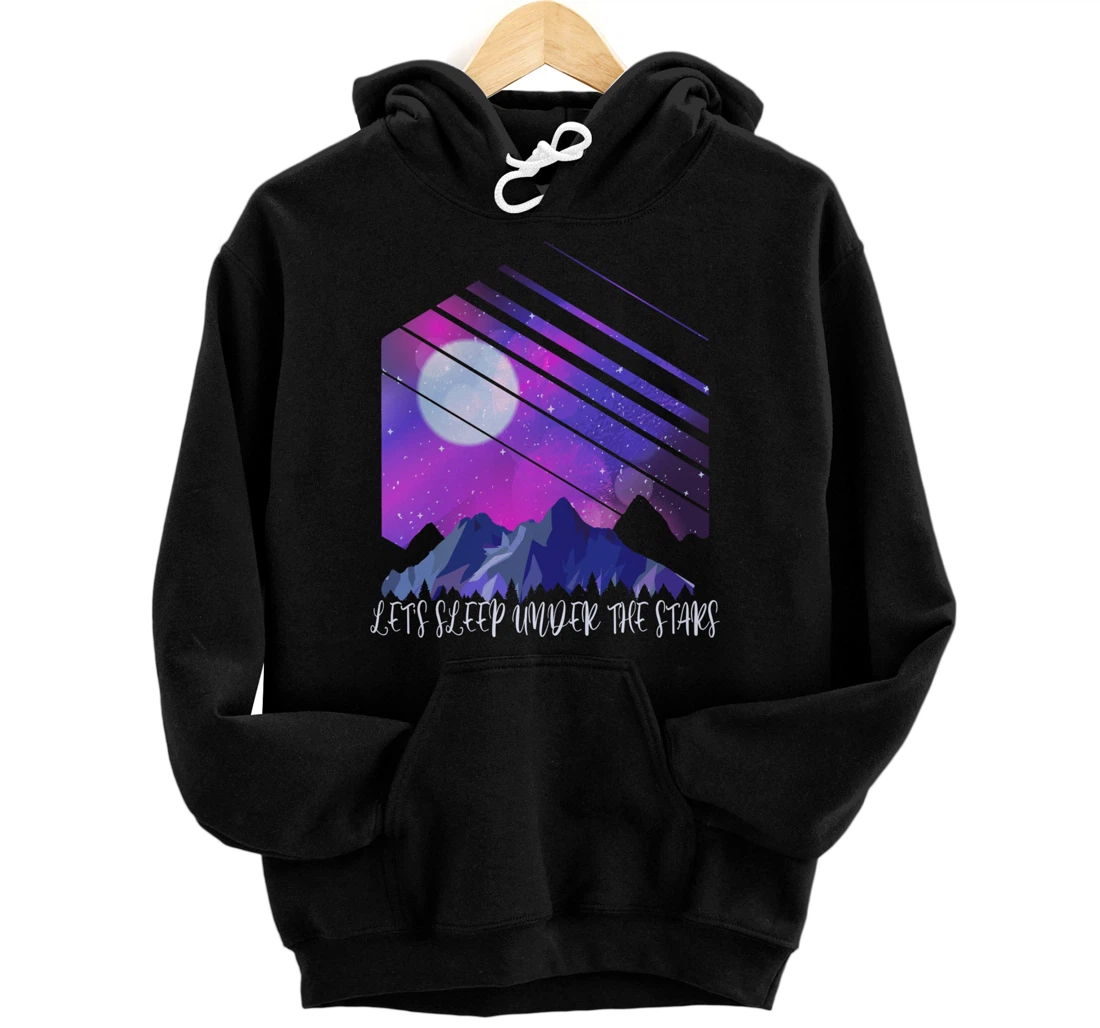 Mountains Starry Night Camping Travel RVing Van Life Pullover Hoodie