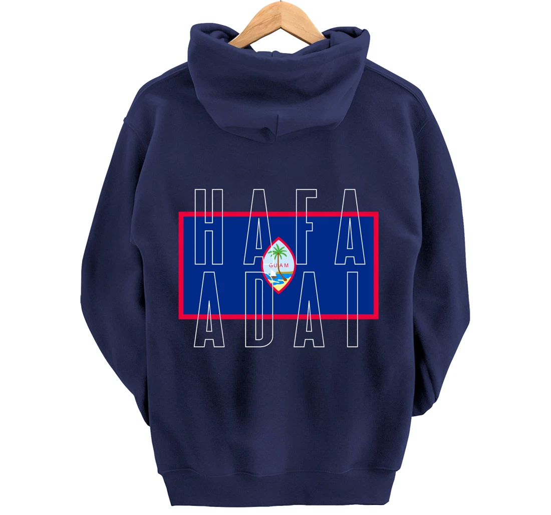 Hafa Adai Guam Front Back Print Pullover Hoodie All Print Az