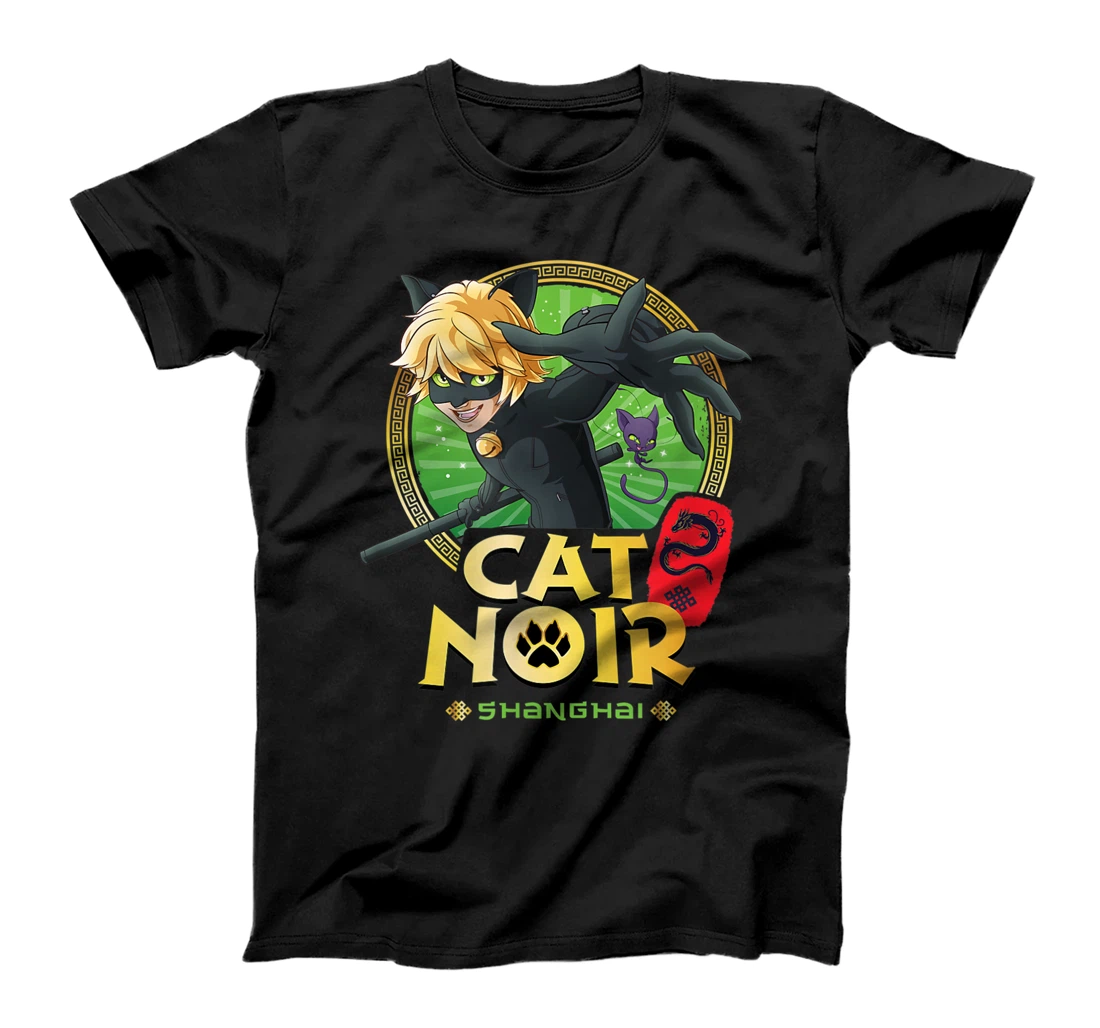 Personalized Miraculous Shanghai Cat Noir Fighting Pose T-Shirt, Kid T-Shirt and Women T-Shirt