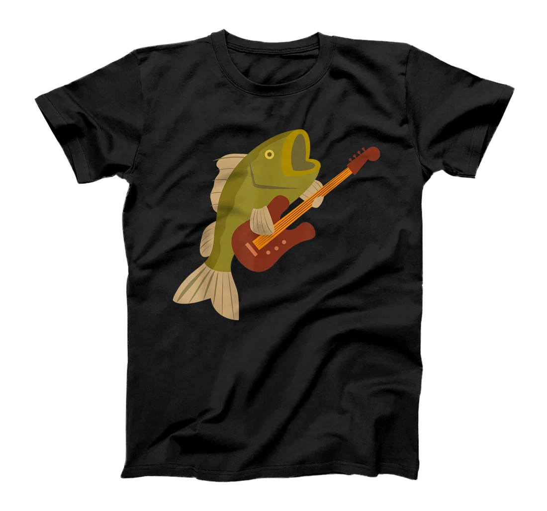 Bass Bassist Fish Freshwater Music Instrument Fisherman Meme T-Shirt, Women T-Shirt