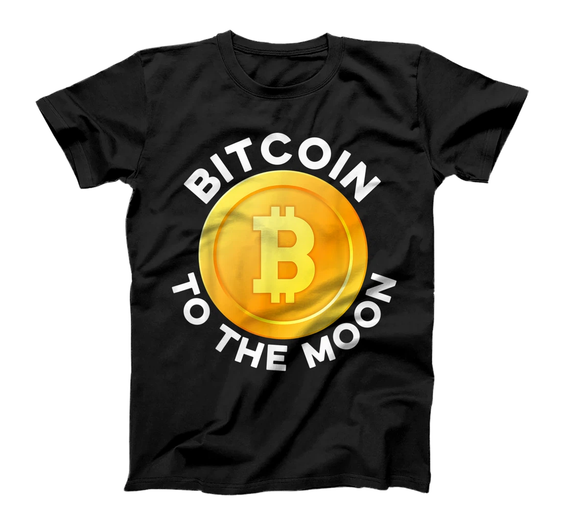 Personalized Funny BITCOIN TO THE MOON for investors and bitcoins miner T-Shirt, Women T-Shirt