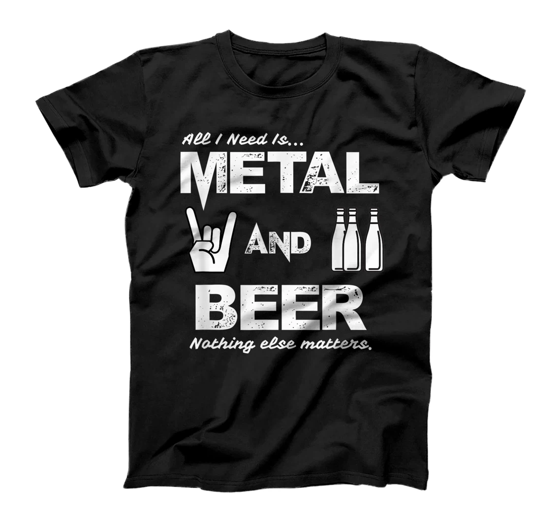 Personalized Heavy Metal - 'Metal and Beer' - Music T-Shirt, Women T-Shirt