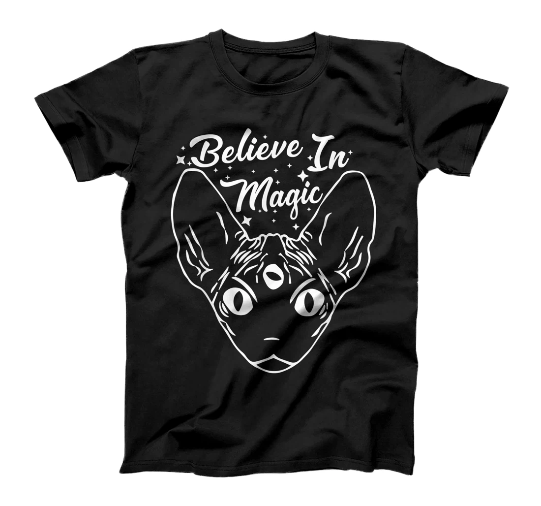 Sphynx Cat Believe in Magic Magical Funny Kitty Cat Lover T-Shirt, Kid T-Shirt and Women T-Shirt