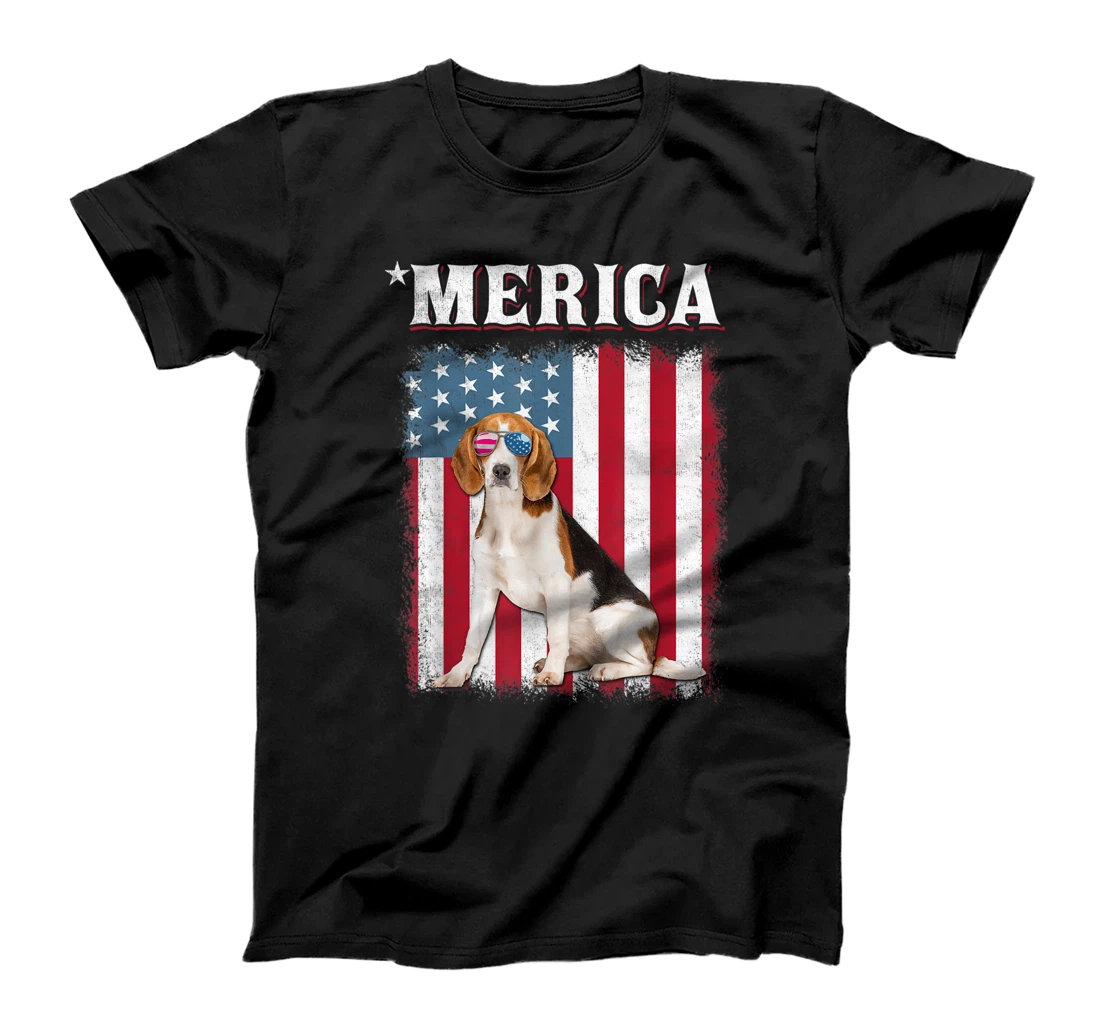 Beagle Dog American Flag Dog Lover 4th Of July Gifts T-Shirt, Kid T-Shirt and Women T-Shirt