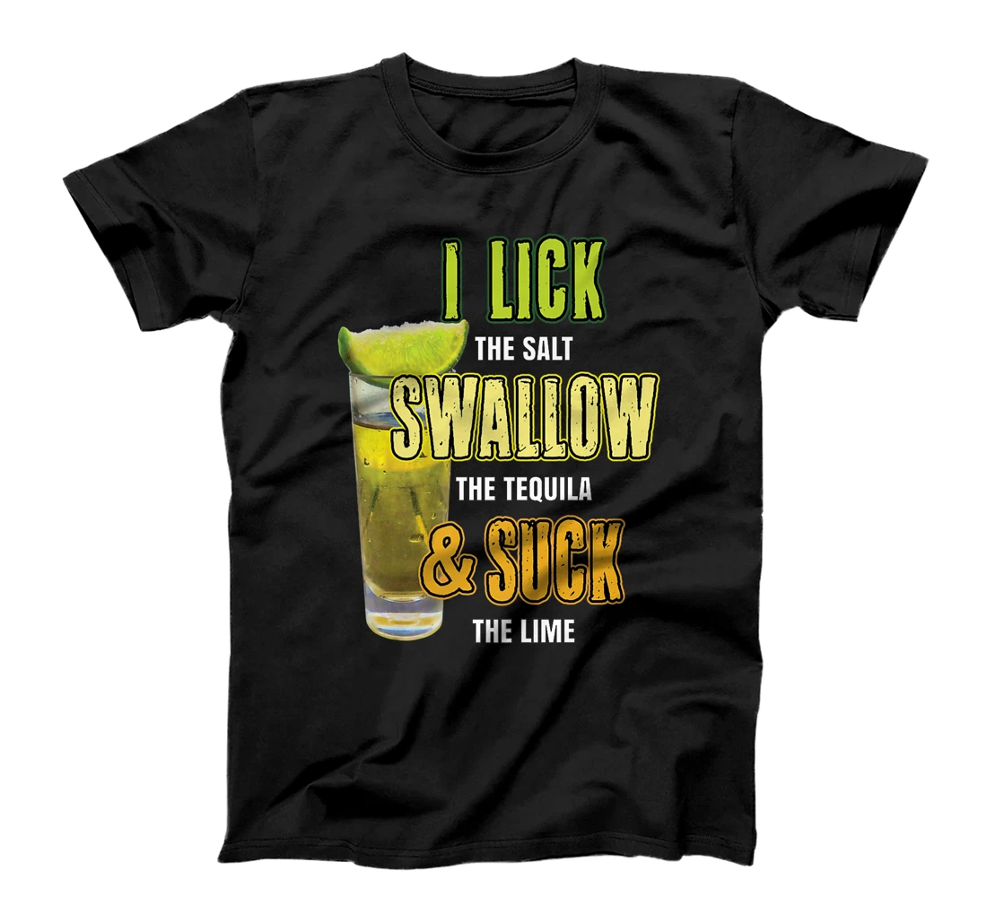 Personalized Lick Salt Swallow Tequila Suck Lime Cinco Mayo Funny Mexican Premium T-Shirt, Women T-Shirt