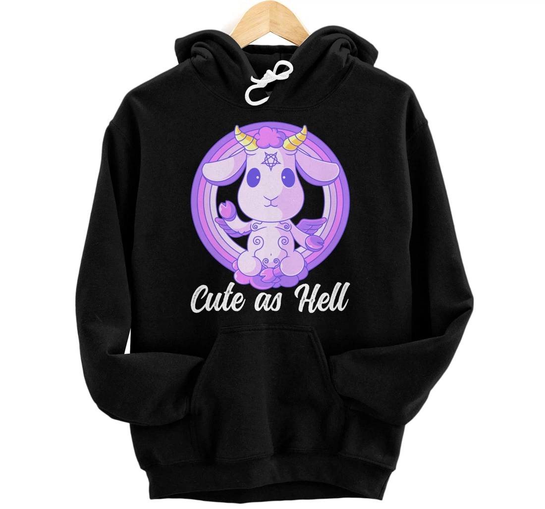 Personalized Cute As Hell Kawaii Baphomet Satan Goth Lucifer Satanic Goat Pullover Hoodie