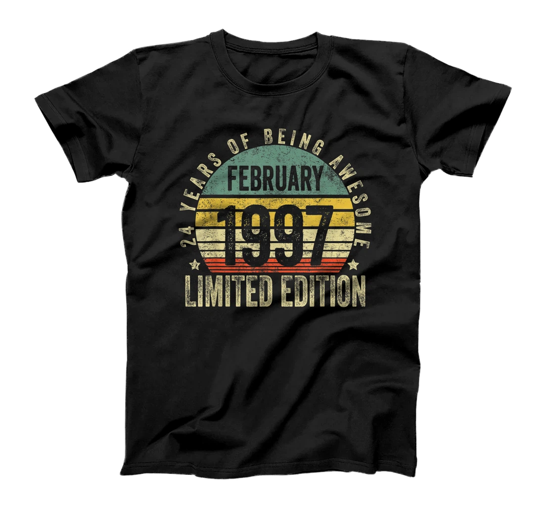 24 Year Old Gifts February 1997 Limited Edition 24th T-Shirt, Kid T-Shirt and Women T-Shirt