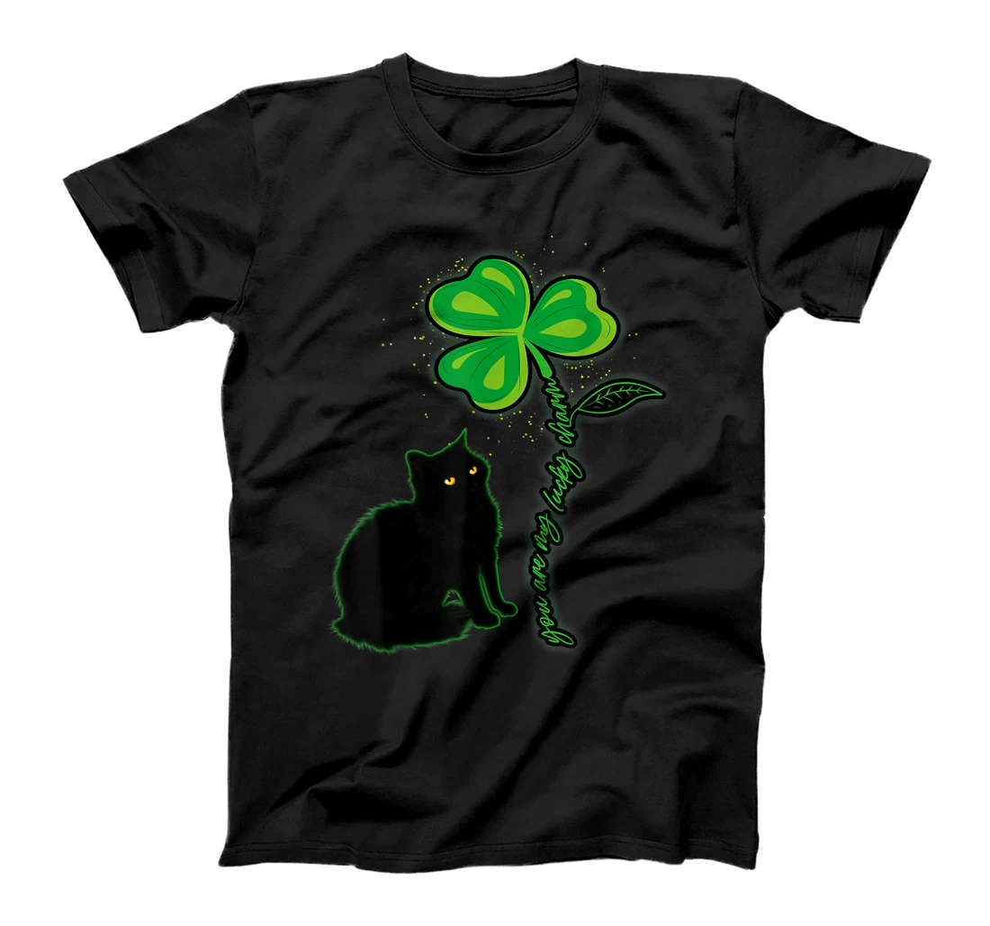 St Patricks Day Black Cat Shirt My Lucky Charm Women's Men T-Shirt, Kid T-Shirt and Women T-Shirt