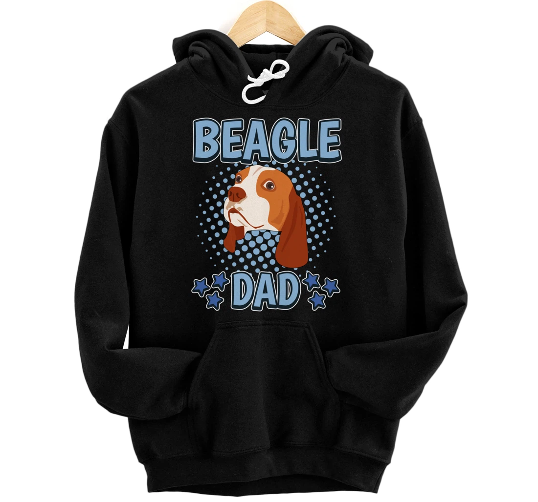 Personalized Mens Beagle Dad Father's Day Daddy Beagle Pullover Hoodie