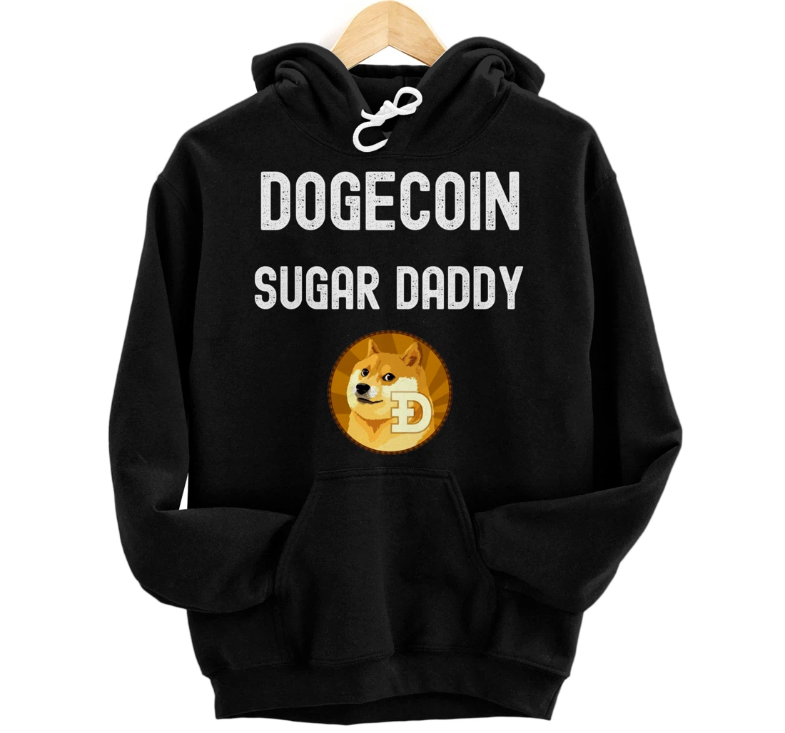 Personalized Funny Dogecoin Sugar Daddy Shirt. Dogecoin Crypto Currency Pullover Hoodie