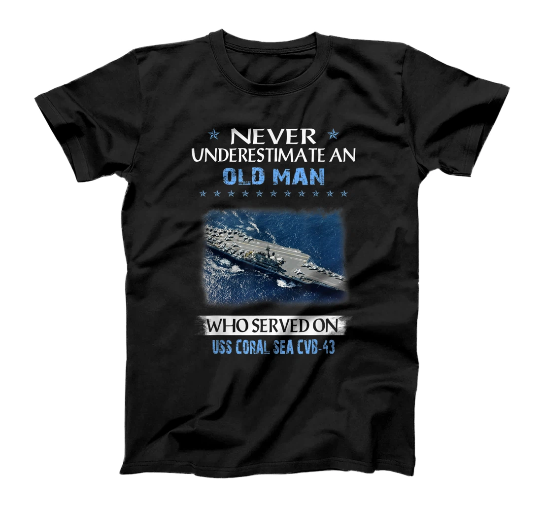 Personalized USS Coral Sea CVB-43 Veterans Day Father Day Gift T-Shirt, Women T-Shirt