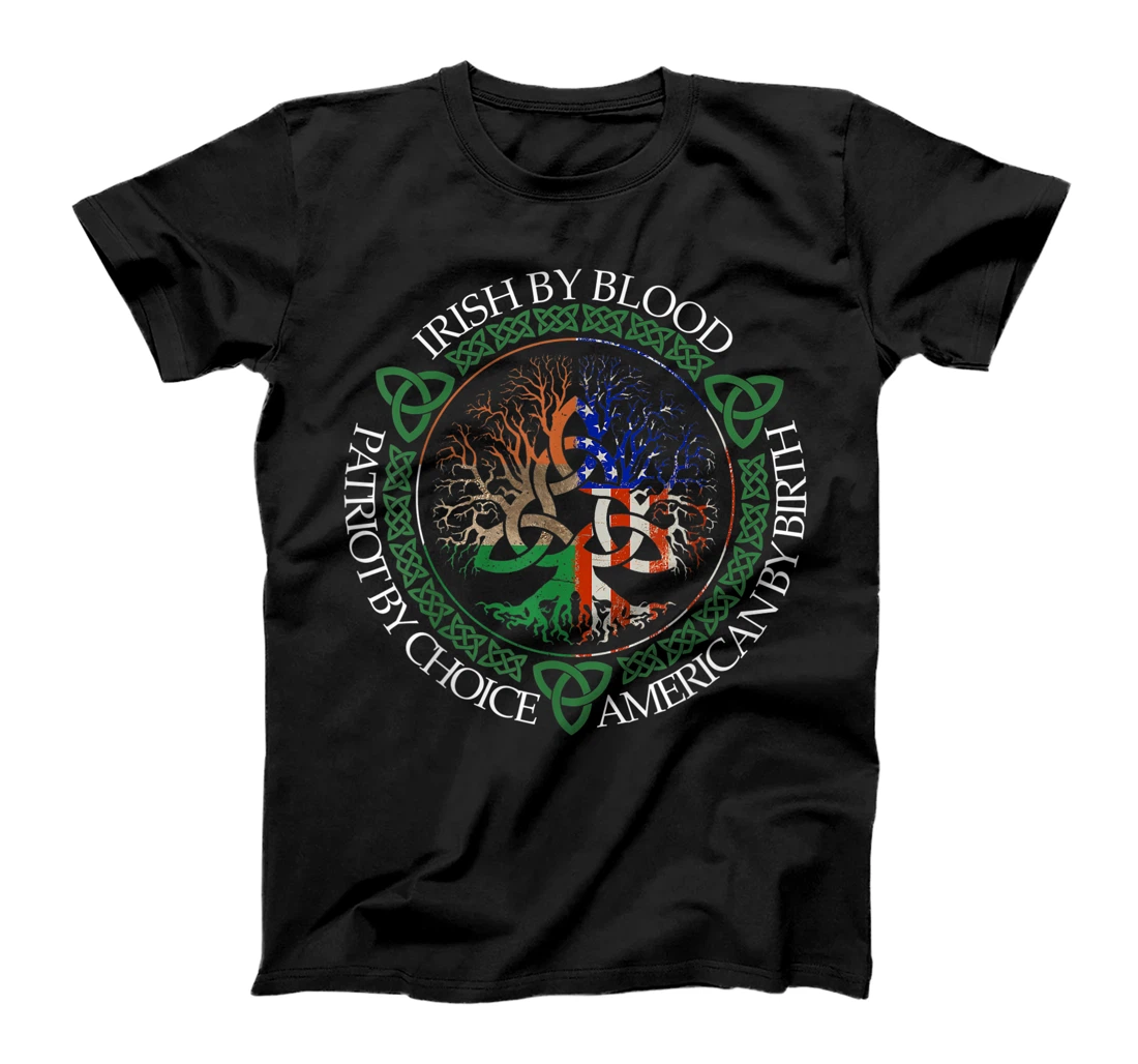 Irish By Blood American By Birth Patriot By Choice Flag Us T-Shirt, Women T-Shirt