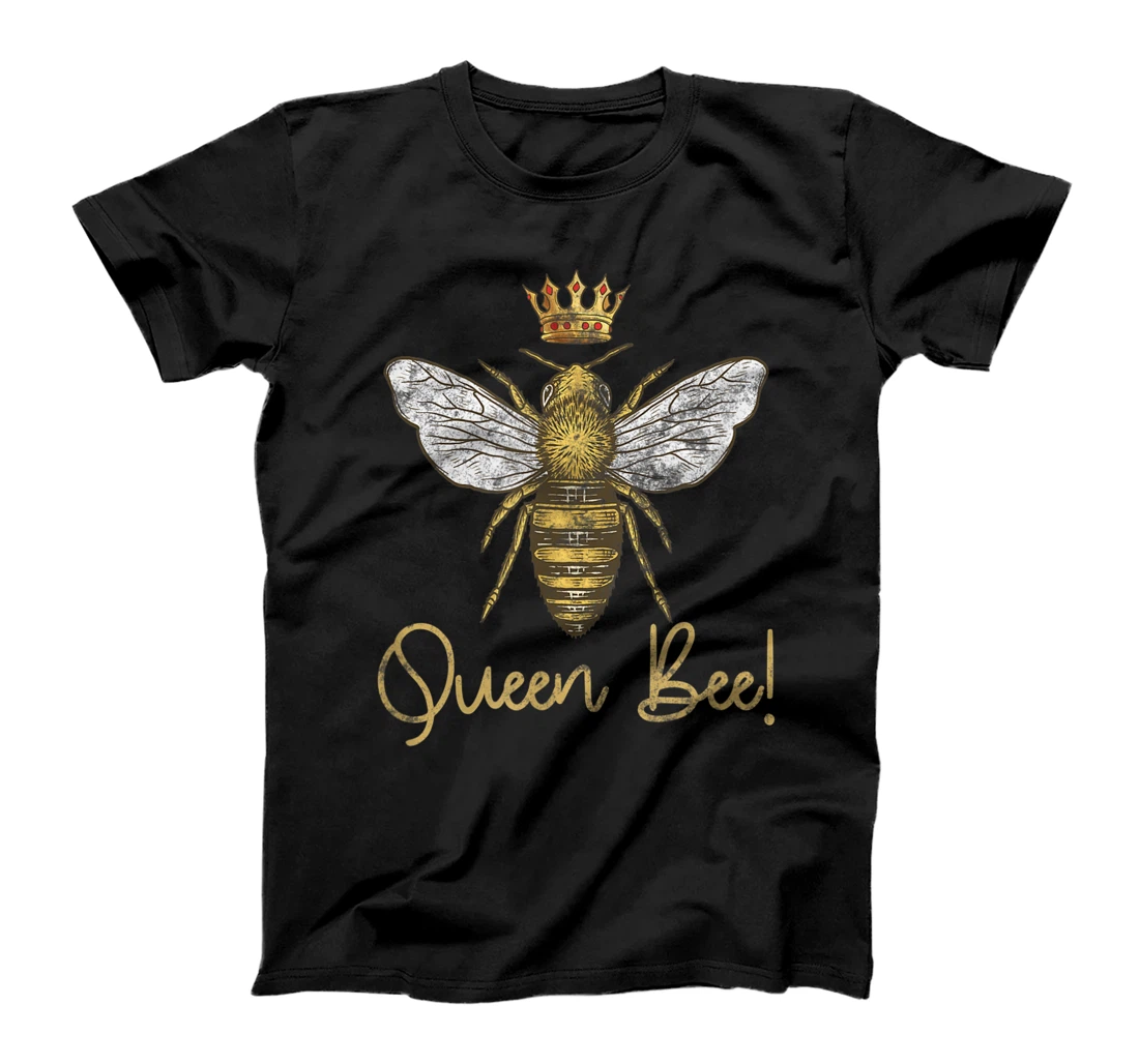 Cute Beekeeper Gifts for Women - Crowned Queen Bee T-Shirt, Kid T-Shirt and Women T-Shirt