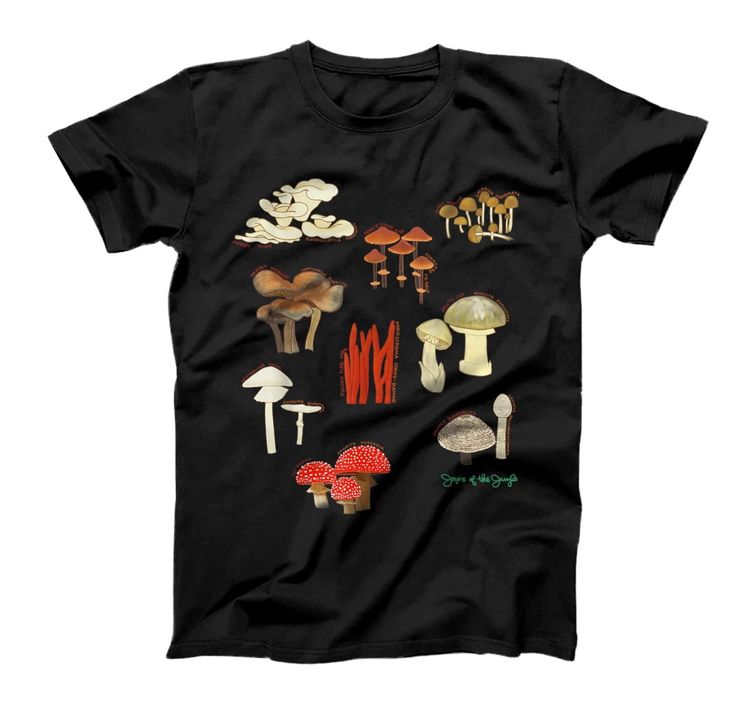 Personalized Poisonous Mushrooms Fungi Original Art by California Artist T-Shirt, Women T-Shirt
