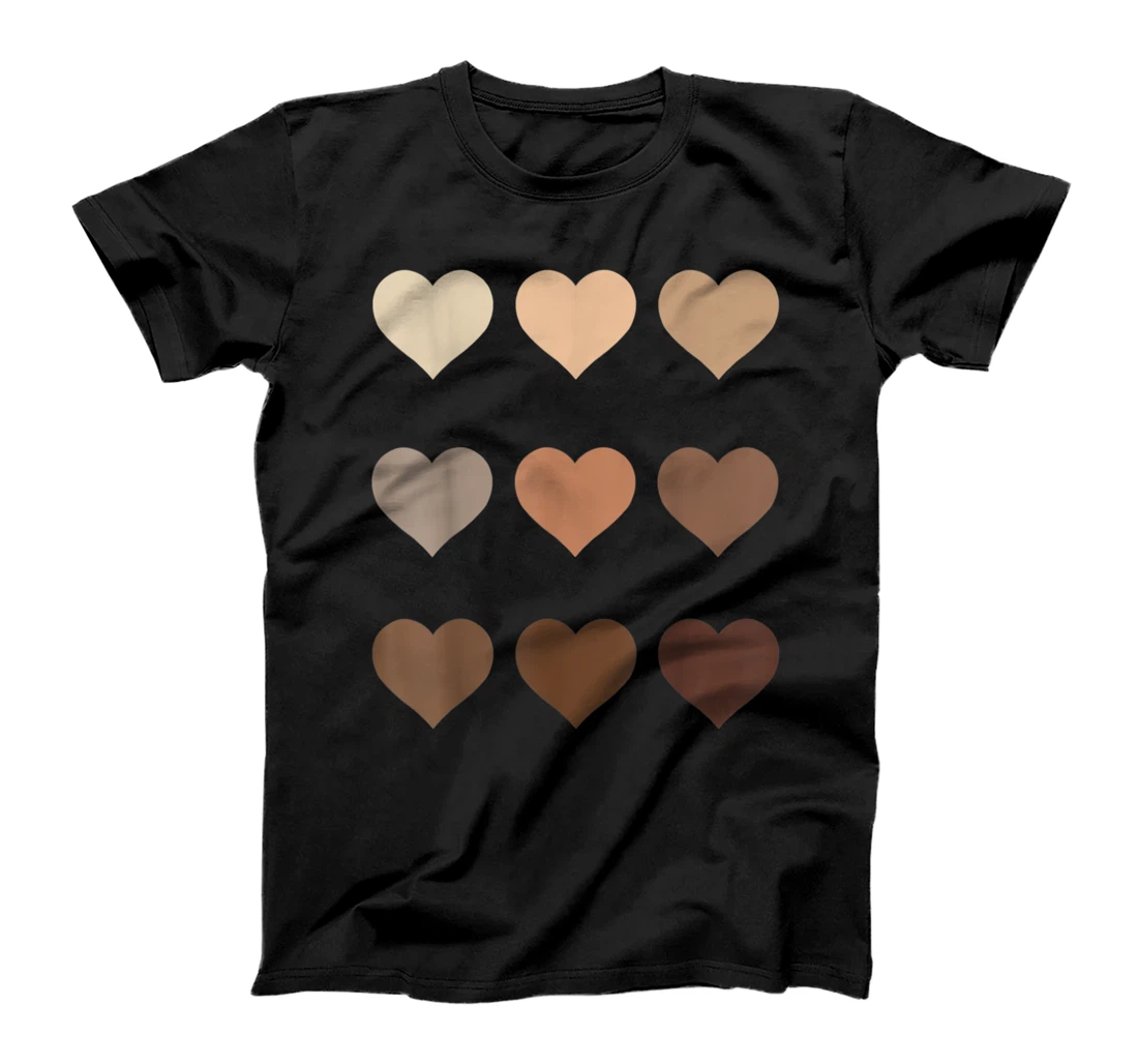 Melanin Heart Black History Pride Shirt For Women Men Afro T-Shirt, Kid T-Shirt and Women T-Shirt