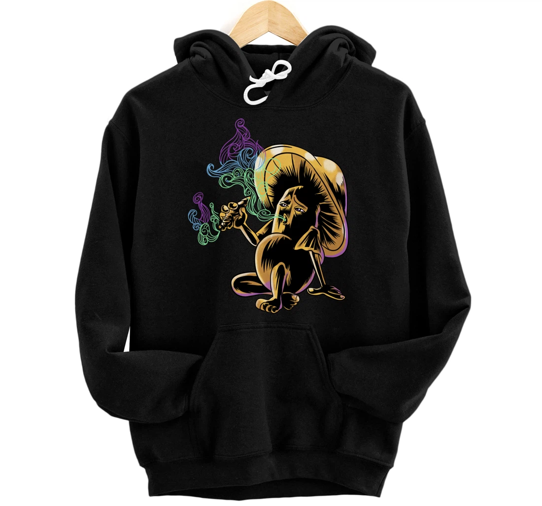 Magic Mushroom Smoking Joint Pullover Hoodie