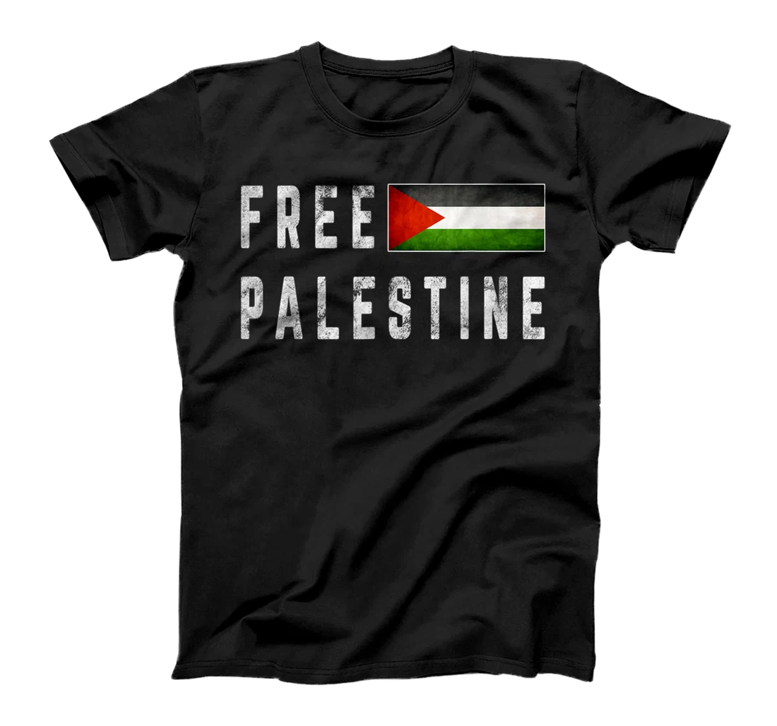 Personalized Free Gaza Palestine Flag T-Shirt, Women T-Shirt