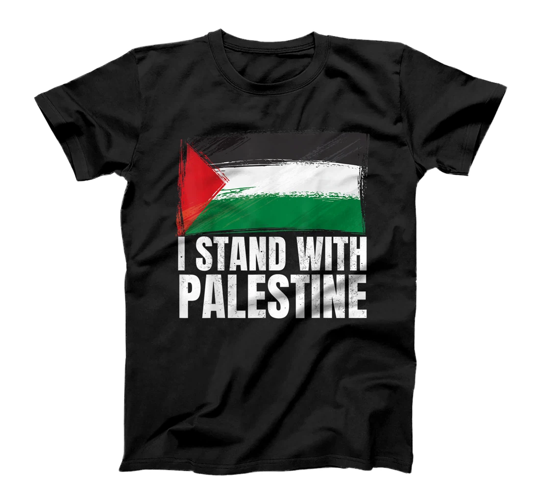 Personalized I Stand With Palestine Supporters Free Gaza Jerusalem Mosque T-Shirt, Kid T-Shirt and Women T-Shirt