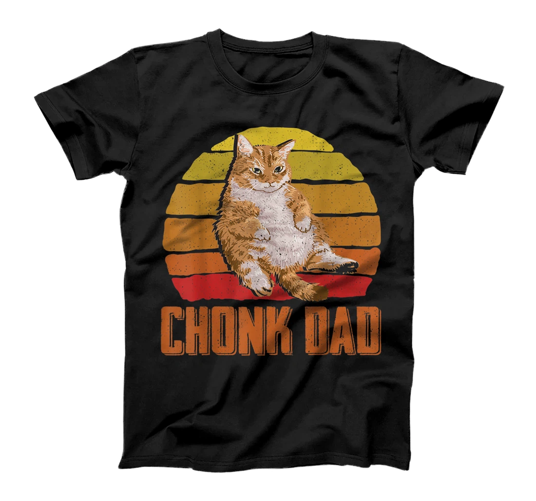 Personalized Mens Vintage Chonk Cat Chonk Dad Tee For Men Funny Fathers Day T-Shirt