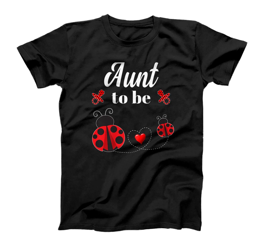 Personalized Aunt To Be Ladybug Baby Shower Cute Premium T-Shirt, Women T-Shirt