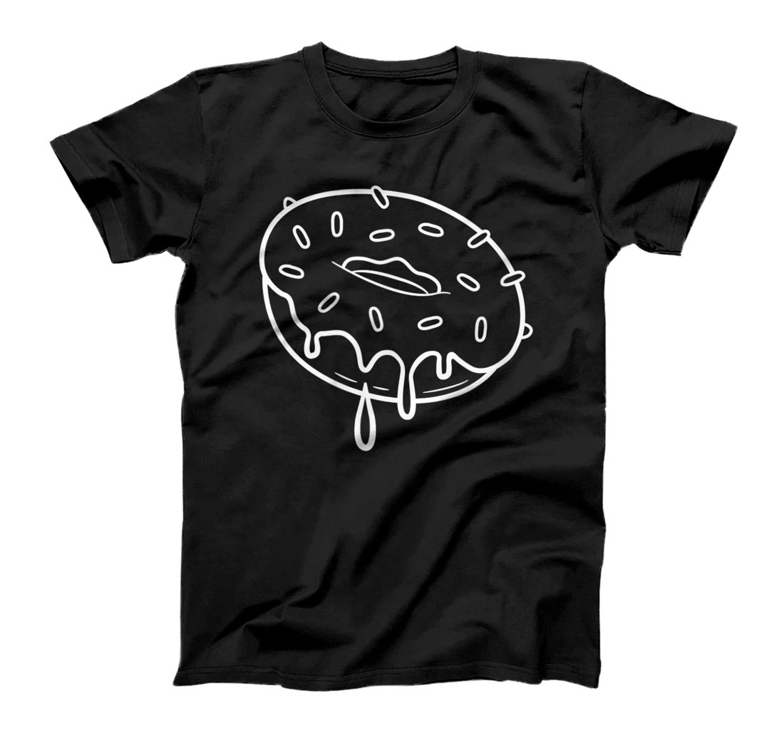 Funny Donut Lover Gift - Minimalist Food Outline Line Art T-Shirt, Kid T-Shirt and Women T-Shirt