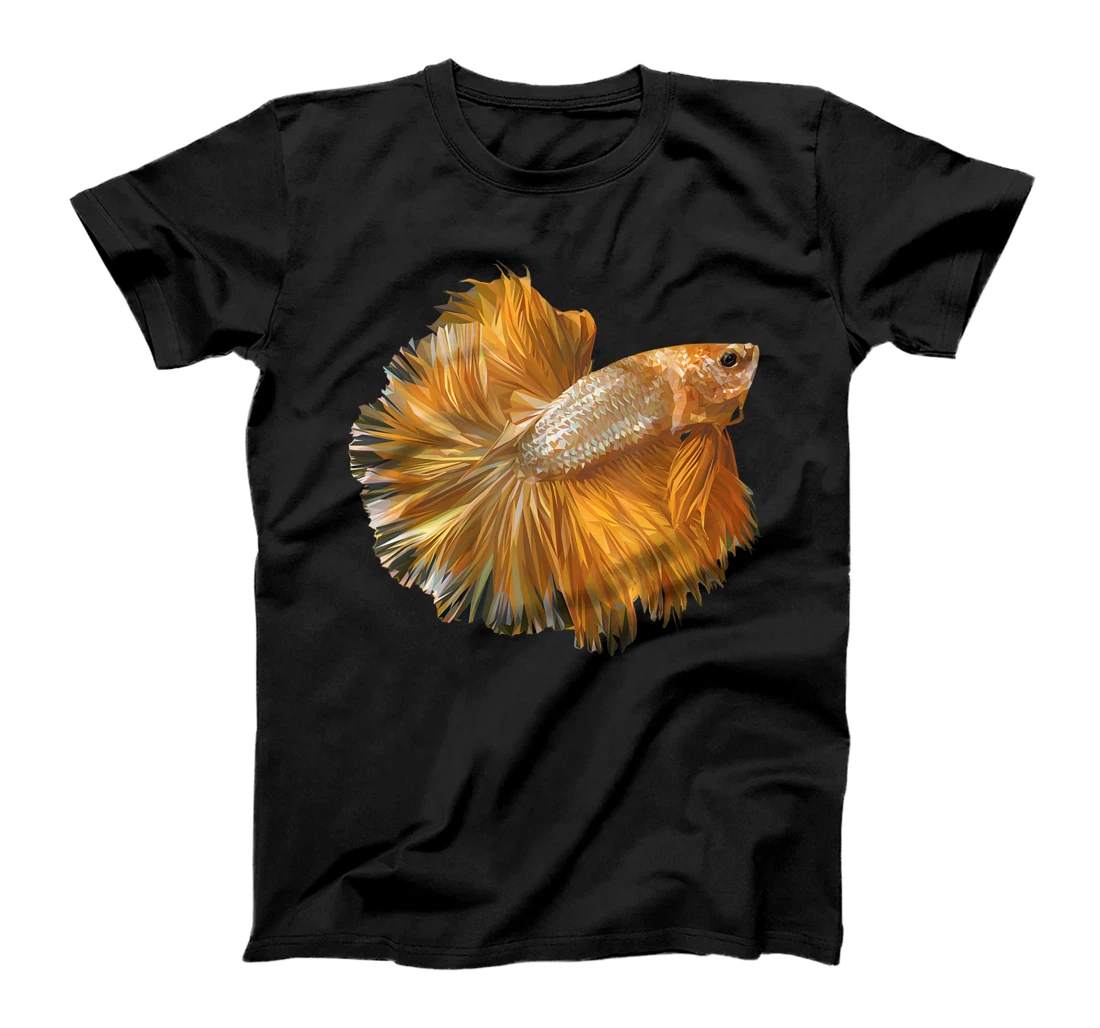 Golden Siamese Fighting Betta Fish Aquarium Owner Gift T-Shirt, Kid T-Shirt and Women T-Shirt