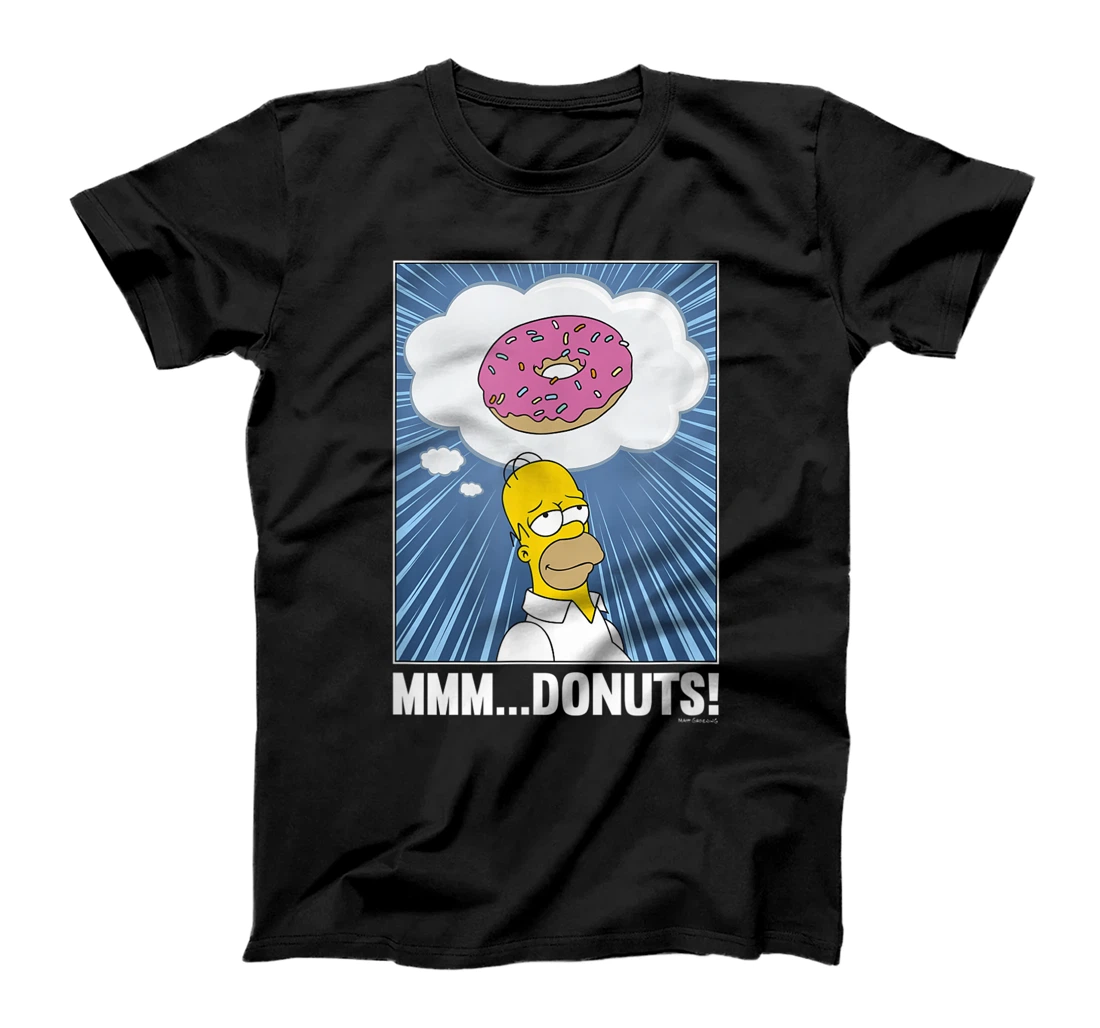 Personalized The Simpsons Homer Mmm...Donuts C2 T-Shirt, Women T-Shirt