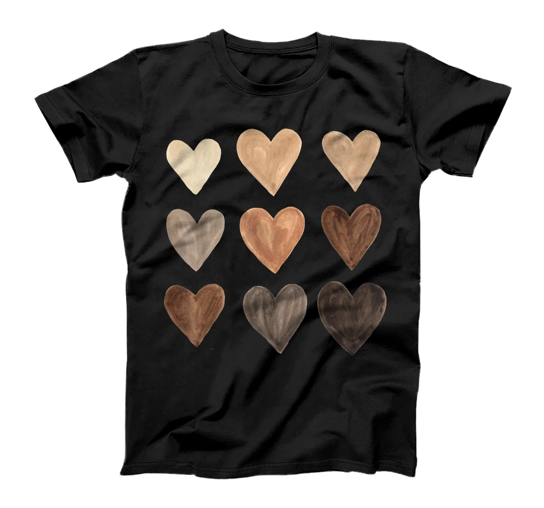 Personalized Melanin Hearts Social Justice Equality Unity Protest T-Shirt, Kid T-Shirt and Women T-Shirt