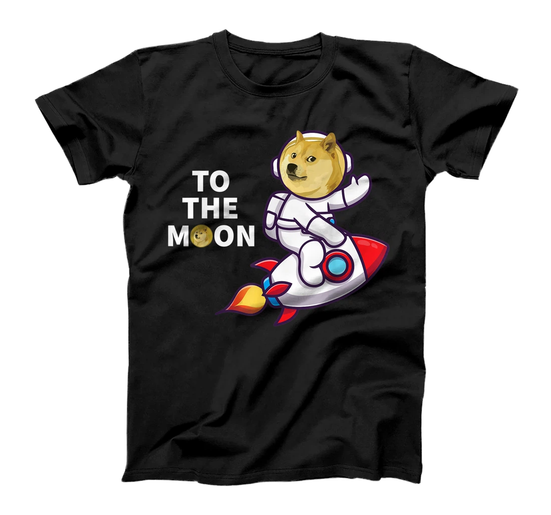 Personalized Dogecoin to the Moon Shirt, Cool Doge Coin Crypto Currency T-Shirt, Kid T-Shirt and Women T-Shirt