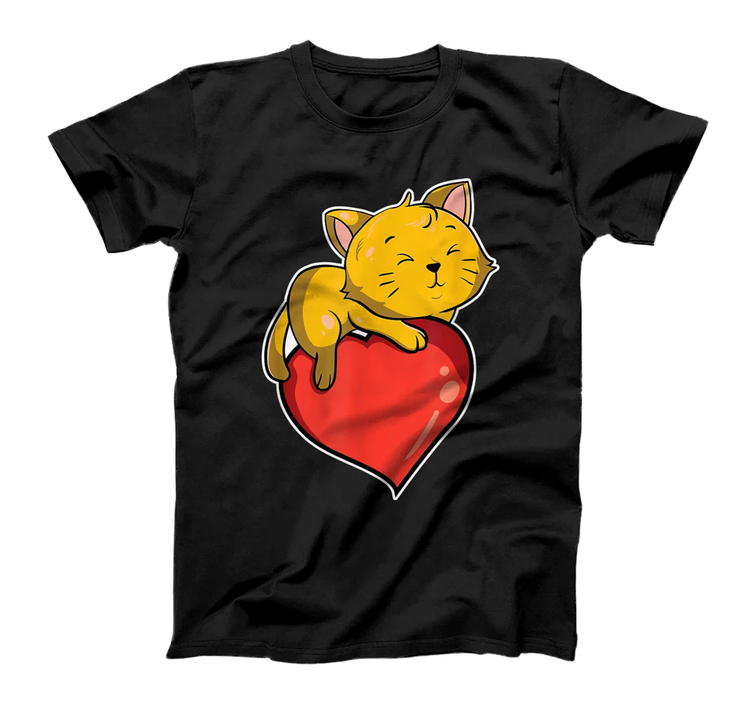 Cute Cat Valentine Day Clothing Gift for Him Her Cat Lover T-Shirt, Kid T-Shirt and Women T-Shirt