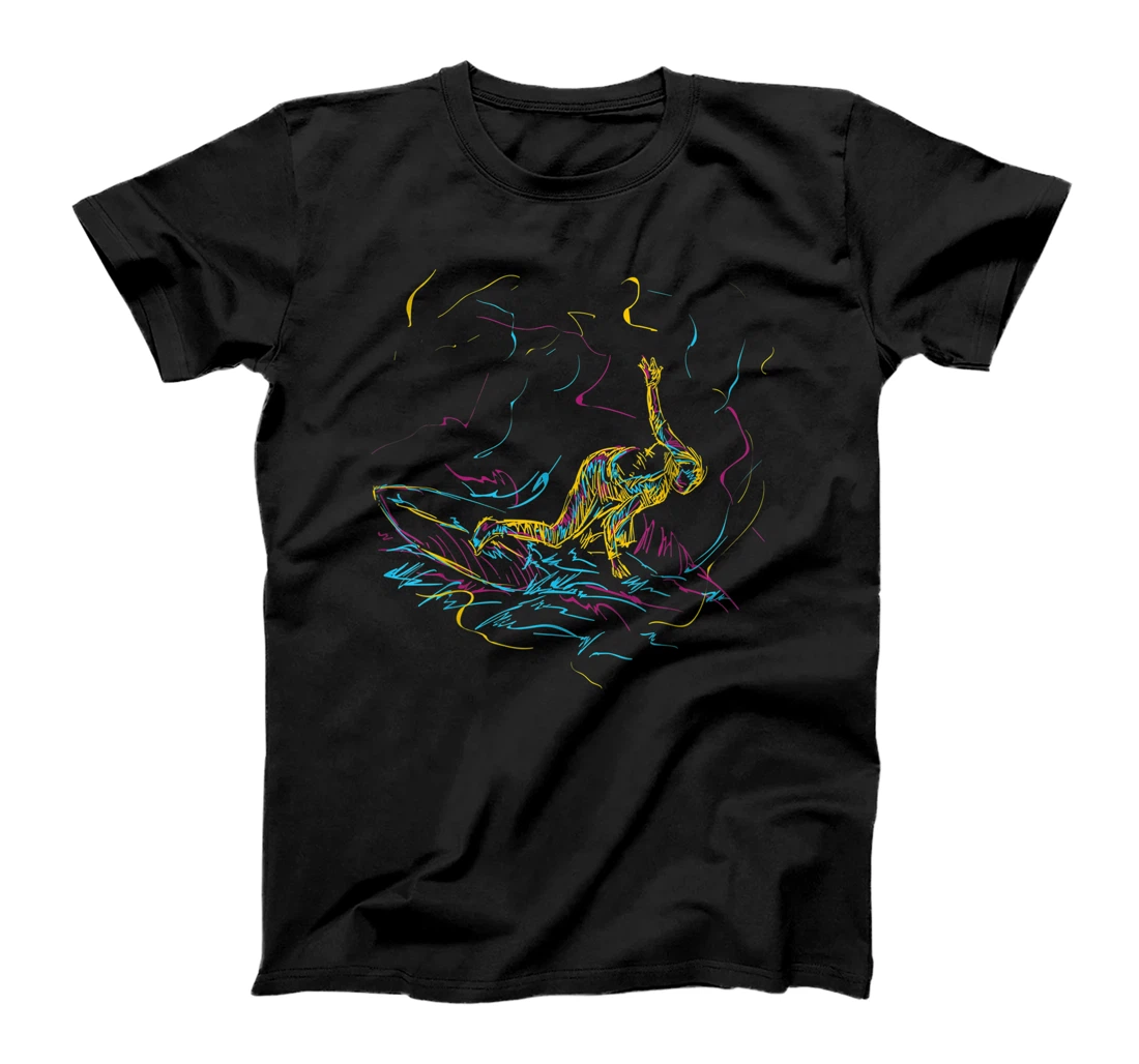 Surfing gift for surfer and surfers abstract art T-Shirt, Kid T-Shirt and Women T-Shirt