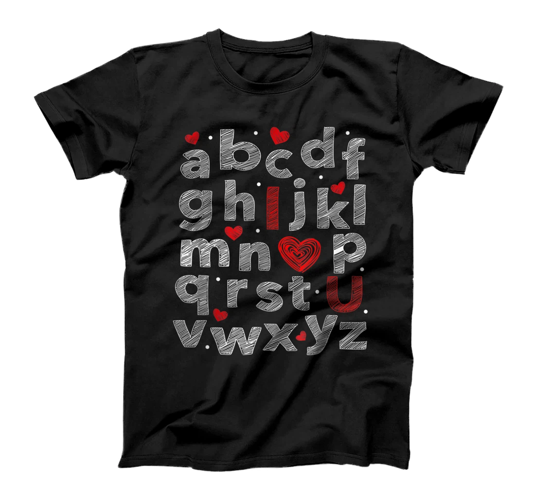 Valentine's Day 2021 ABC I Love You Alphabet Funny Gift T-Shirt, Kid T-Shirt and Women T-Shirt