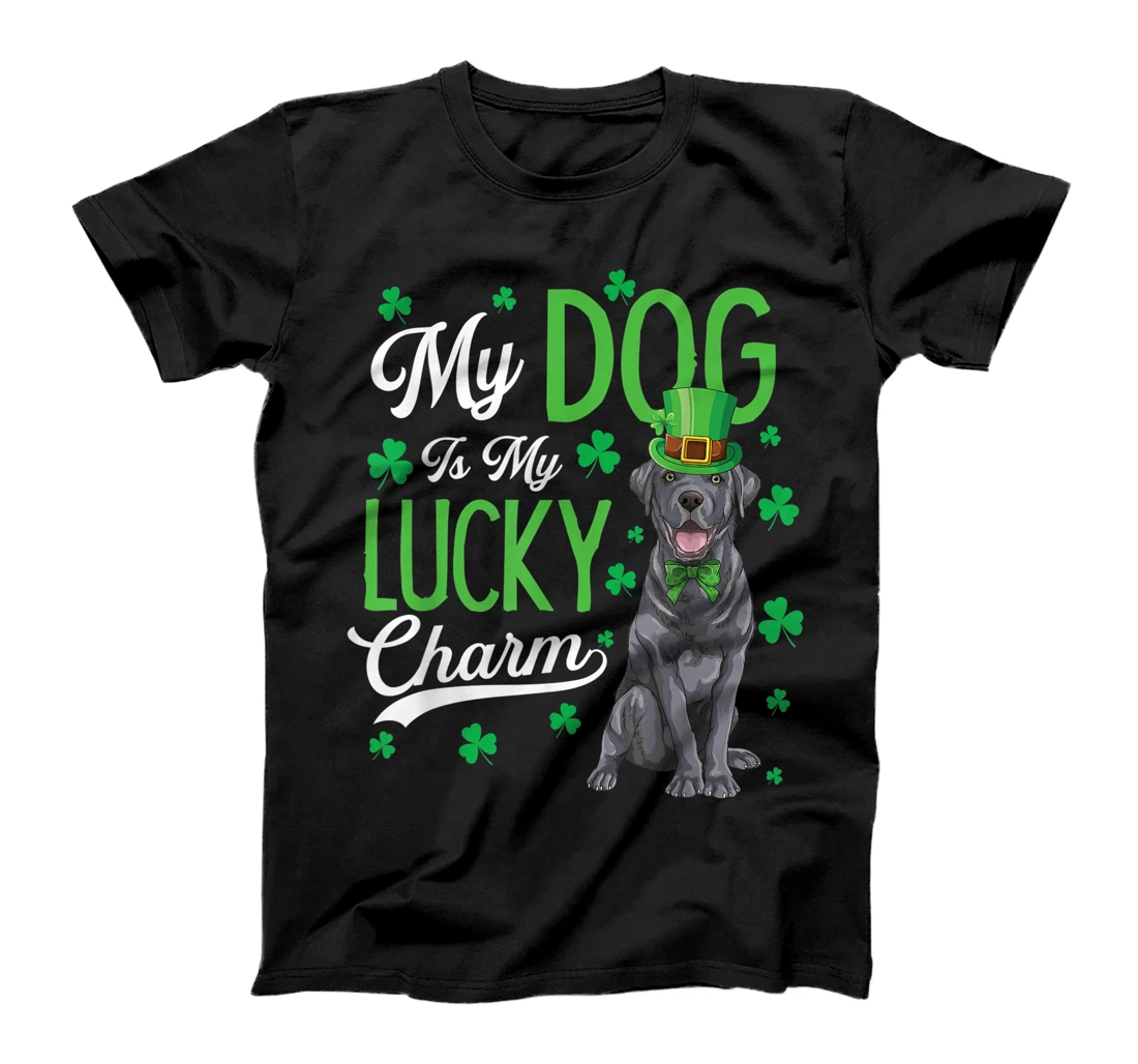 Personalized My Black Labrador Is My Lucky Charm Irish St Patricks Day T-Shirt, Kid T-Shirt and Women T-Shirt