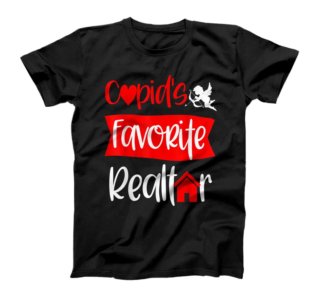 Personalized Realtor Valentines Day Cupid's Favorite Real Estate Agent T-Shirt, Women T-Shirt