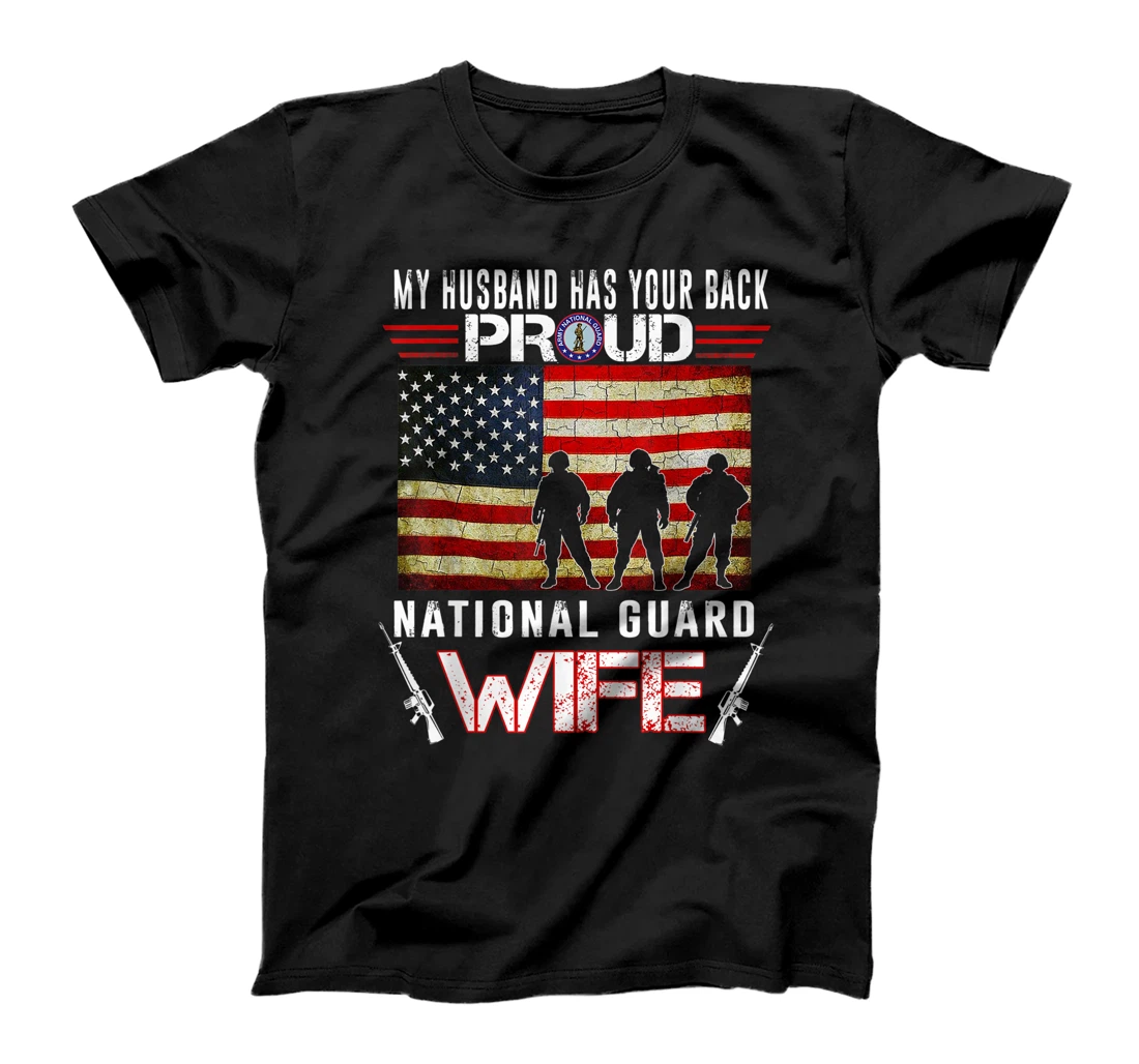 Personalized Proud Army National Guard Wife T-Shirt, Women T-Shirt U.S. Military Gift T-Shirt, Women T-Shirt